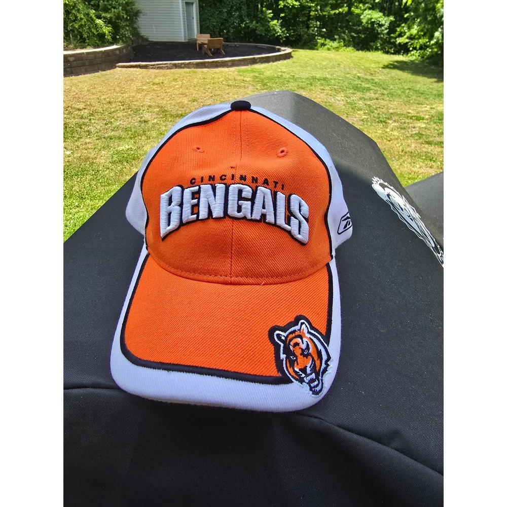 Reebok Cincinnati Bengals NFL Hat Orange White Adjustable Strapback Cap Mens